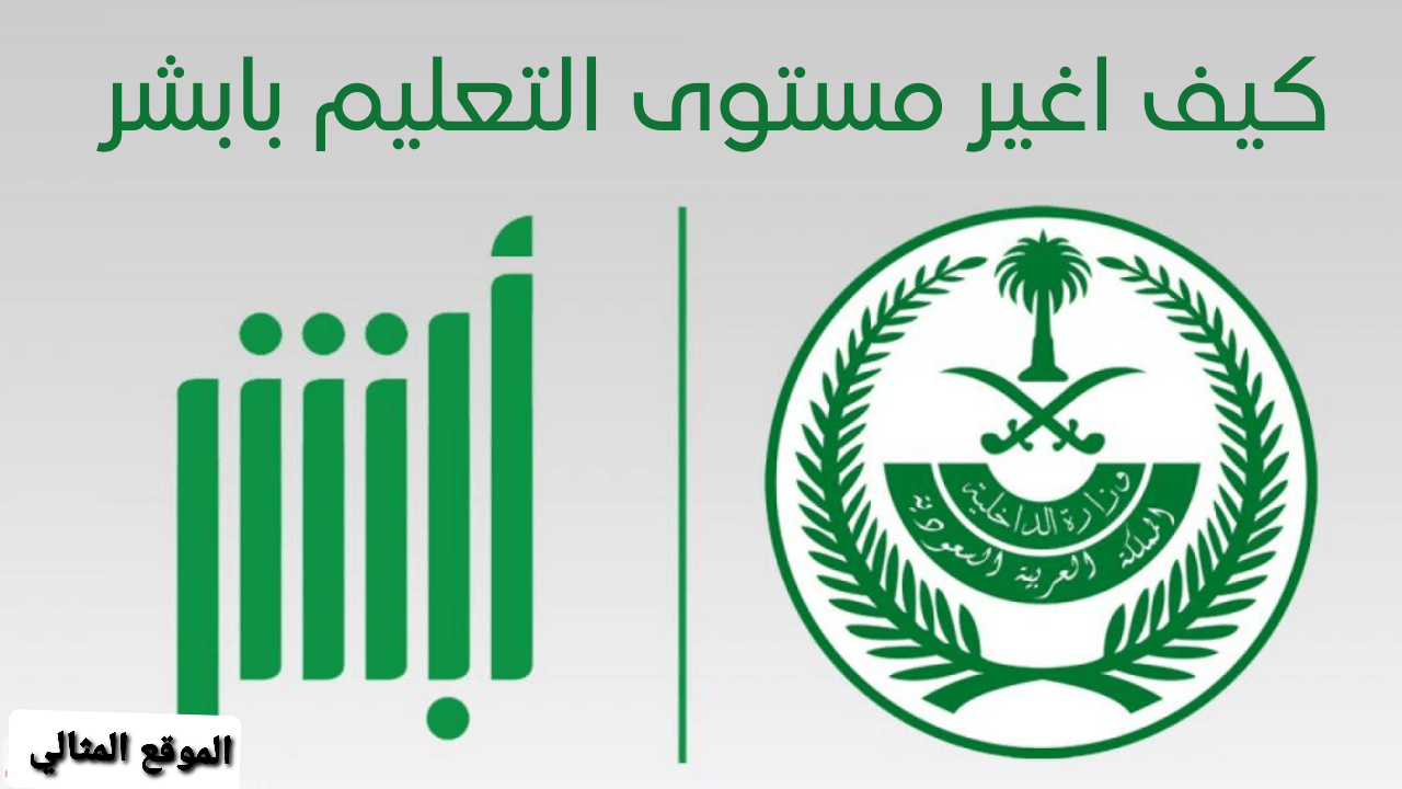 كيف أغير المستوى التعليمي في أبشر الموقع المثالي